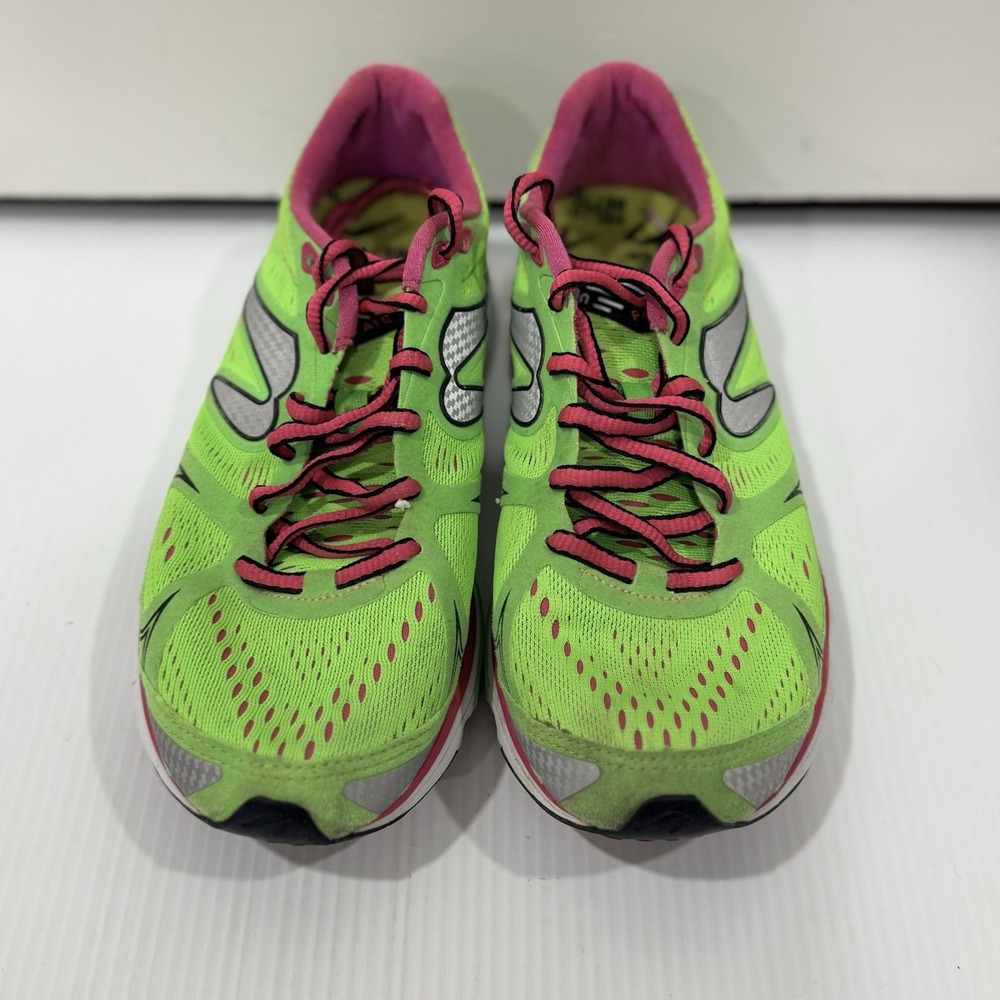 Newton Fate Women 8 Neon Green Magenta Running Shoes Lightweight